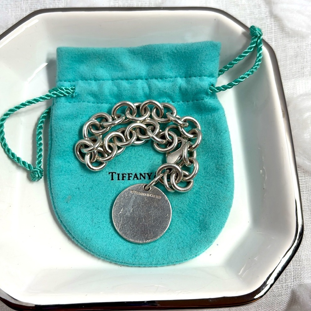 Tiffany & Co. Silver Chain - Return to Tiffany Round Tag Bracelet - Picture 5 of 6